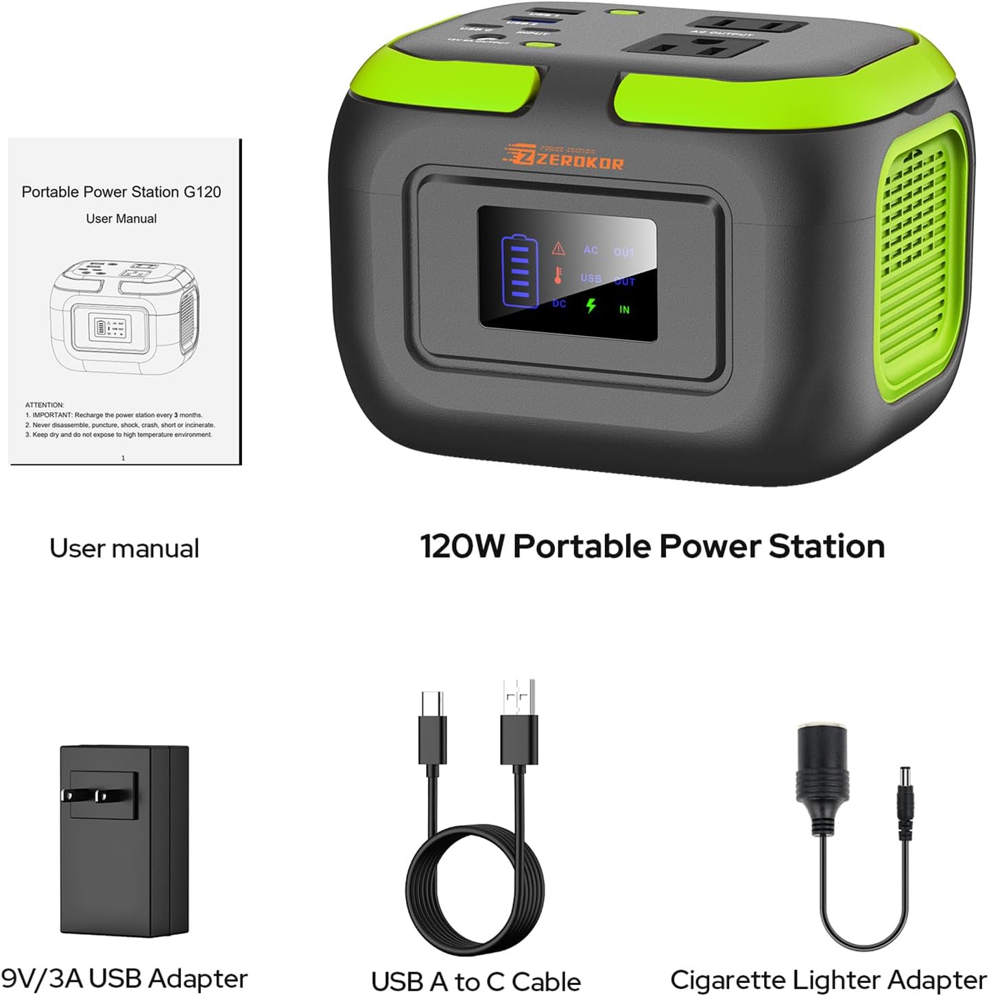 Compact Portable Power Station with Multiple Output Ports
