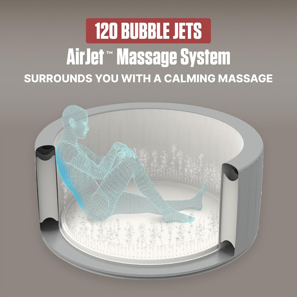 Portable Inflatable Hot Tub Spa for Backyard and Outdoor Relaxation