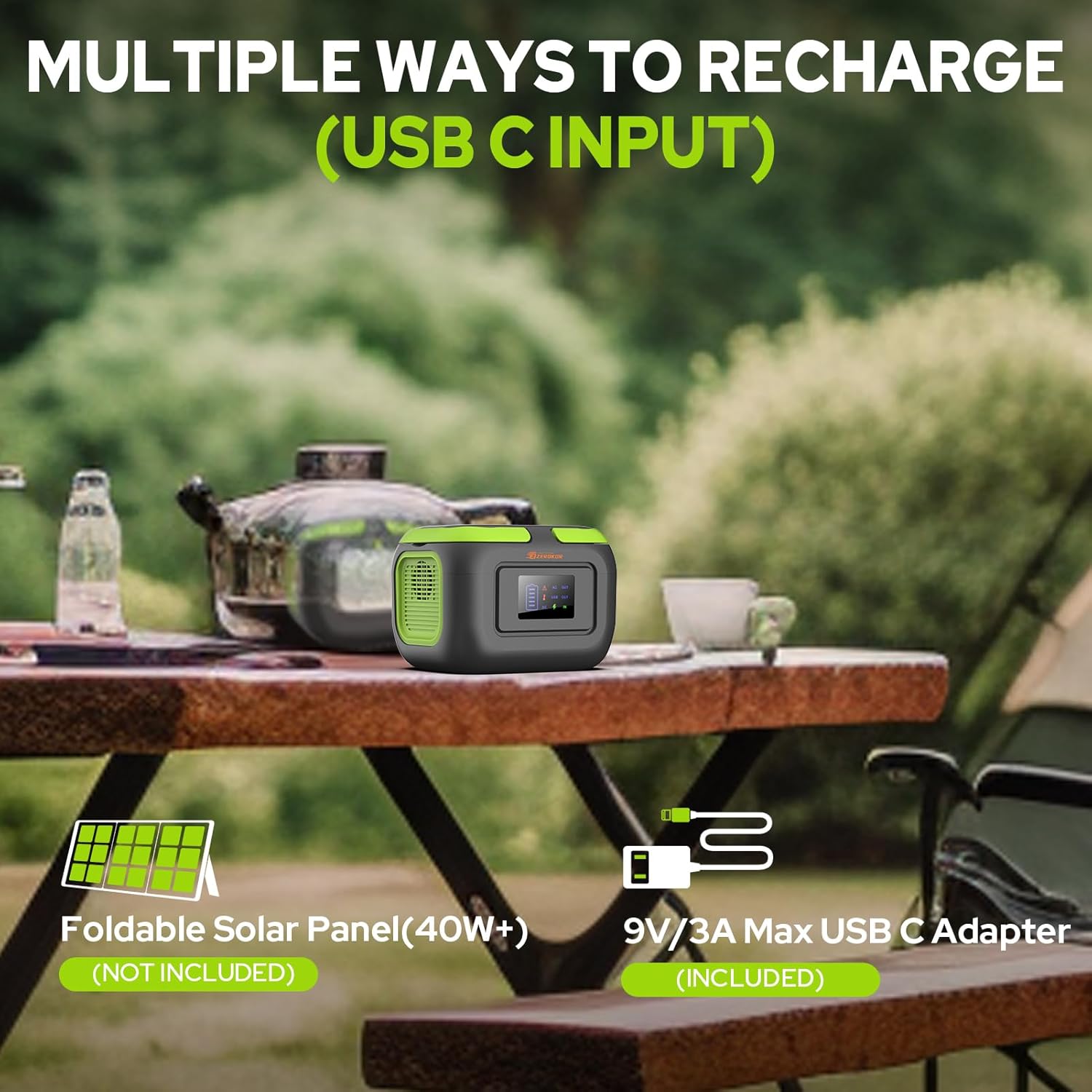 Portable Power Station for Camping and Emergency Backup Charging Devices