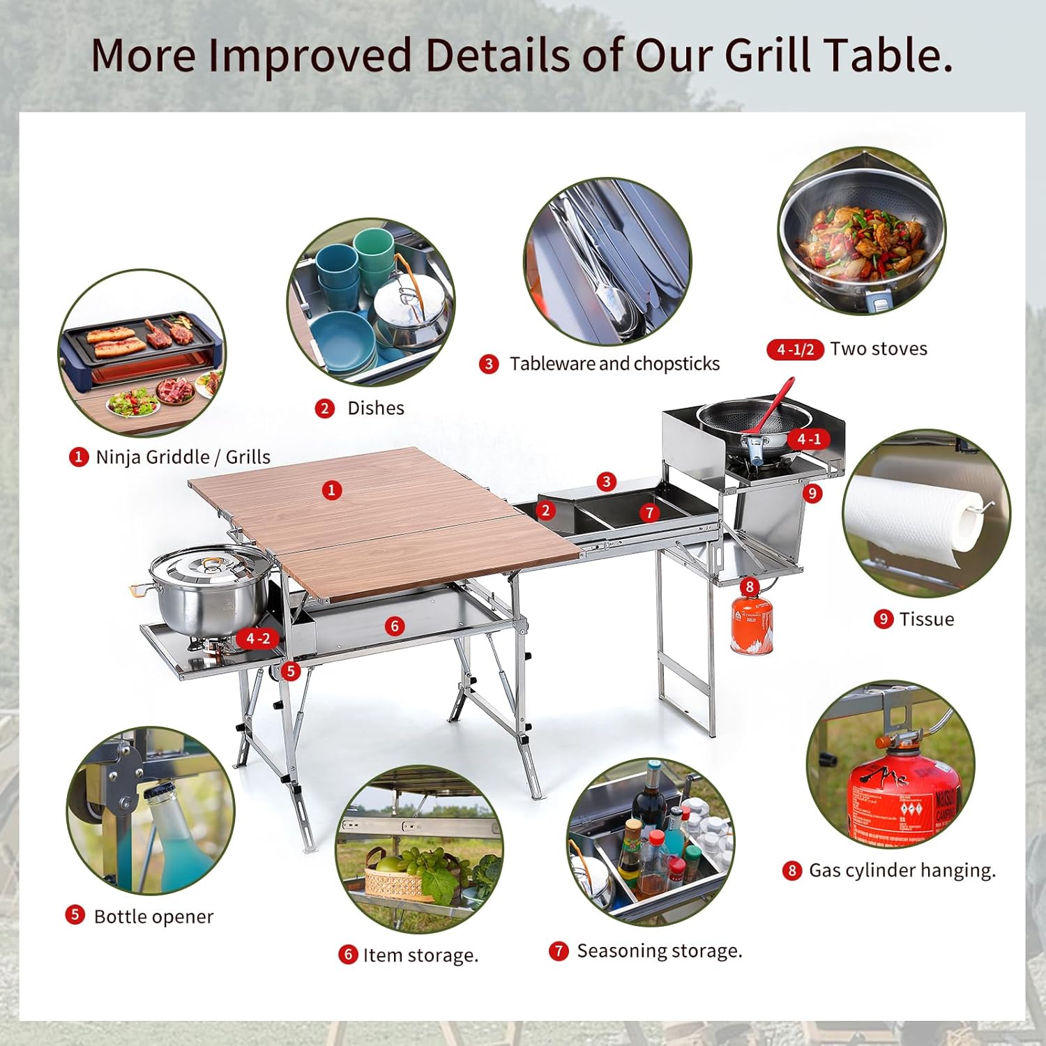 Portable Outdoor Folding Camping Stove Table