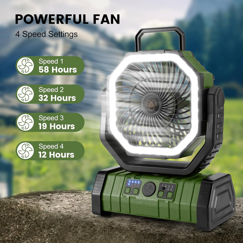 Portable Rechargeable Fan for Home, Office, and Camping