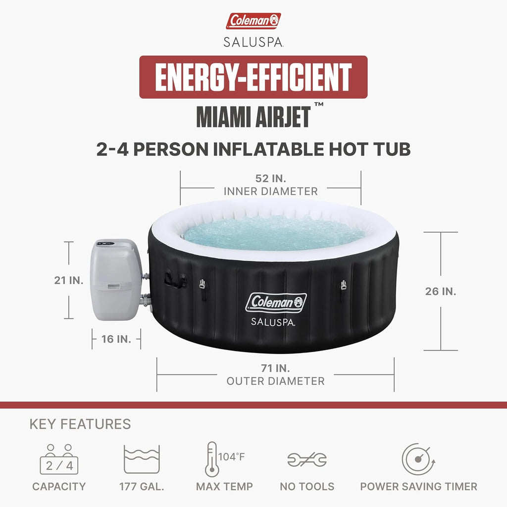 Portable Inflatable Hot Tub Spa for Backyard and Outdoor Relaxation