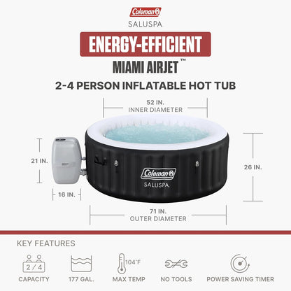 Portable Inflatable Hot Tub Spa for Backyard and Outdoor Relaxation