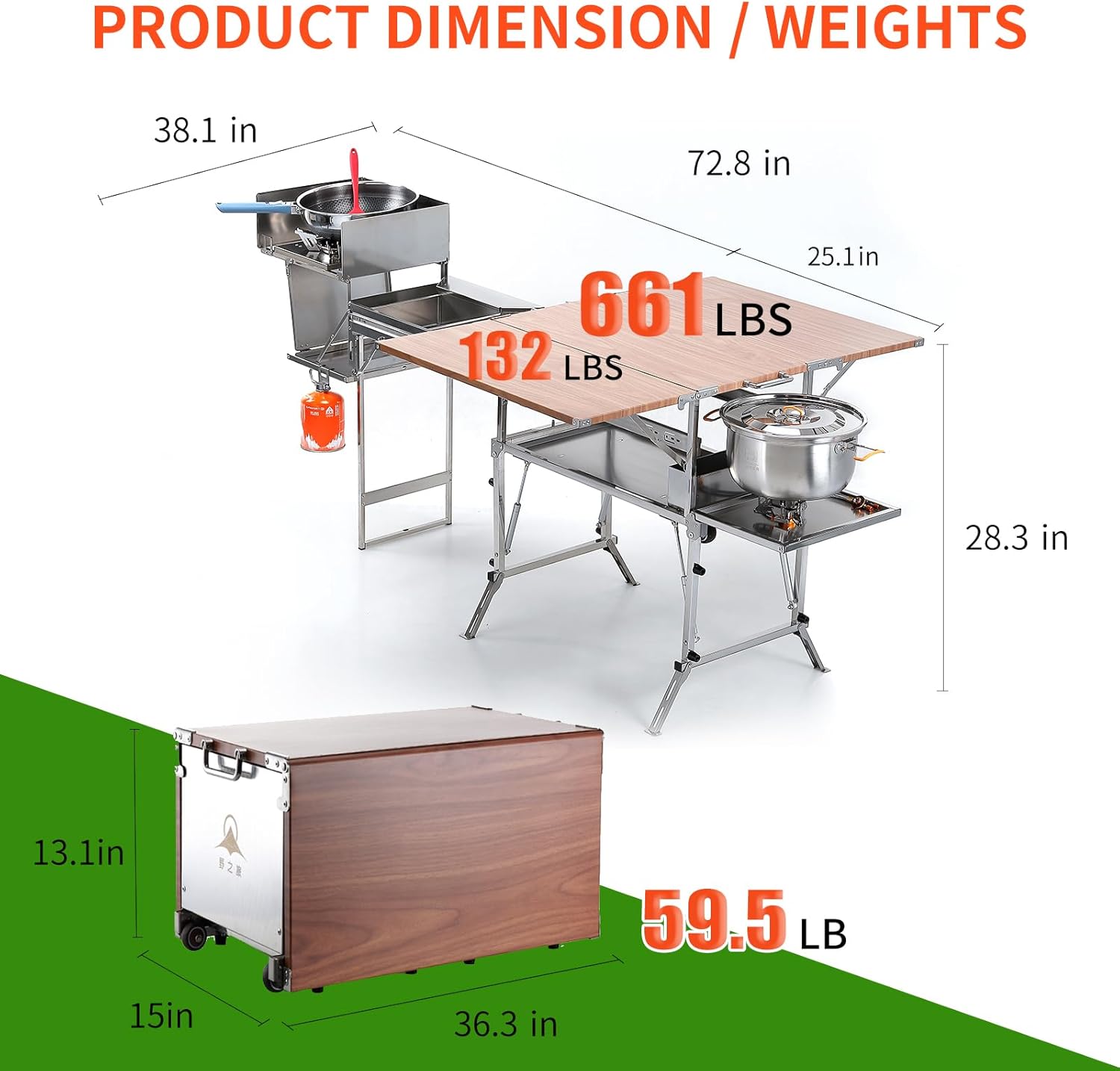 Portable Outdoor Folding Camping Stove Table