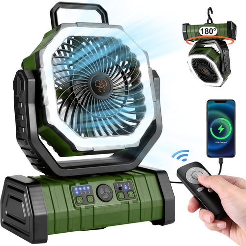 Portable Rechargeable Fan for Home, Office, and Camping