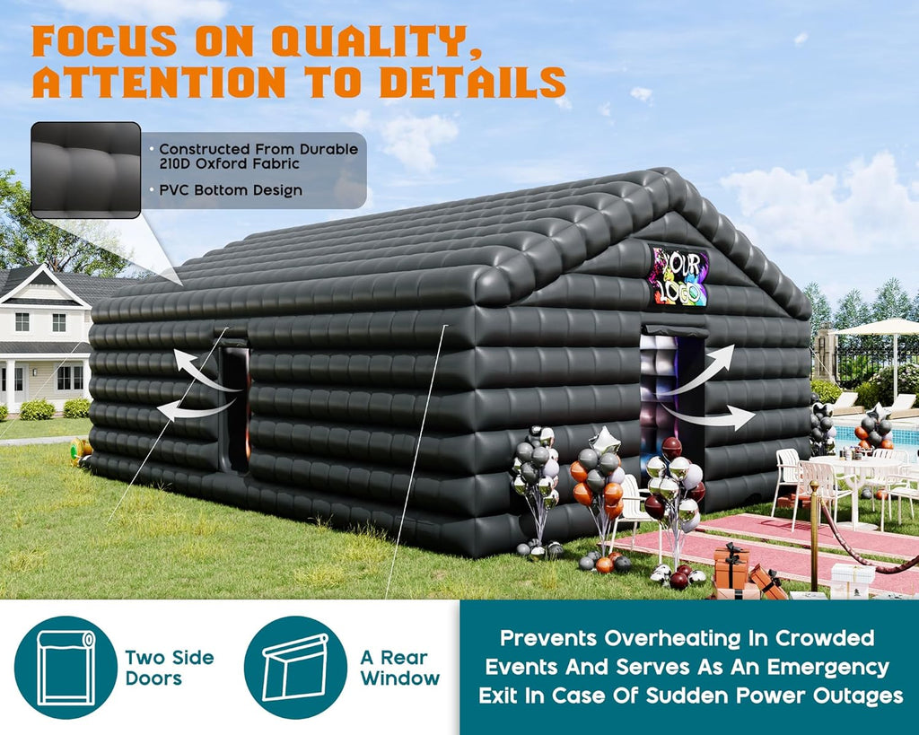 Inflatable Party Club Tent for Outdoor Events and Private Celebrations