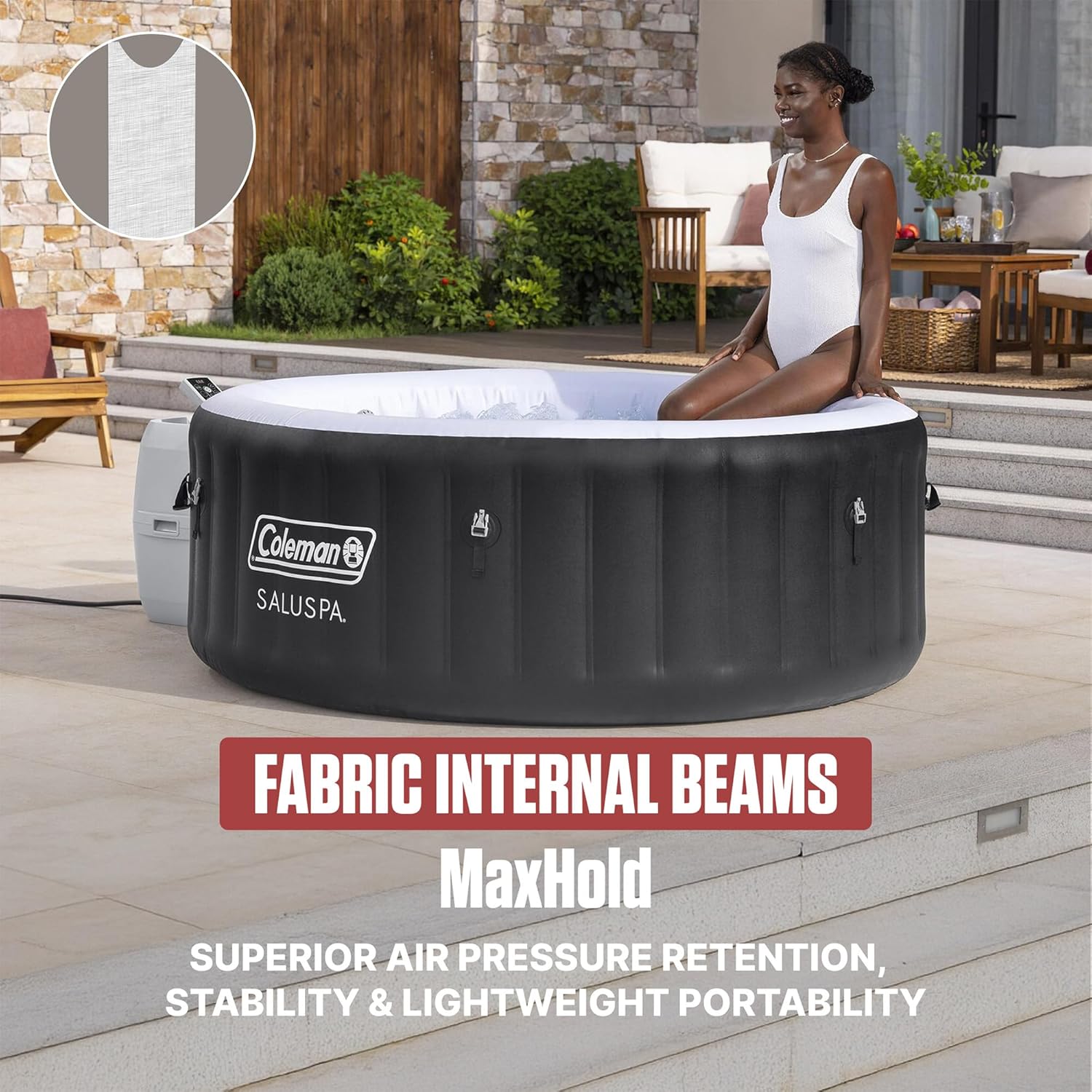 Portable Inflatable Hot Tub Spa for Backyard and Outdoor Relaxation