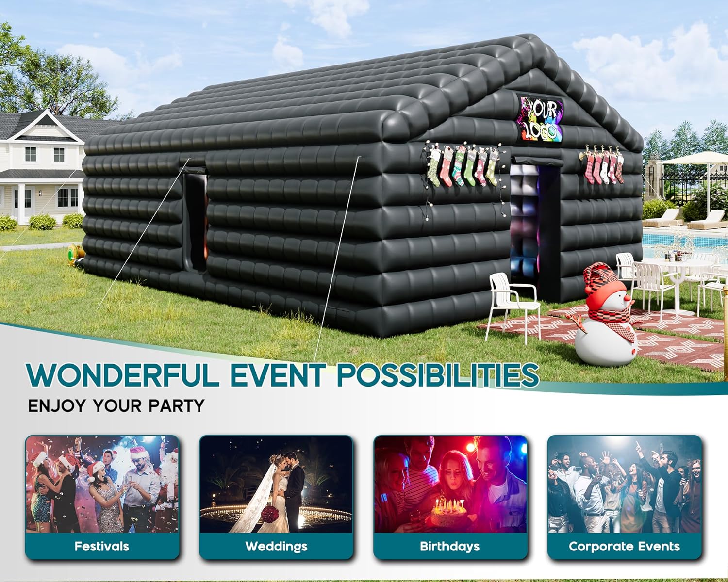 Inflatable Party Club Tent for Outdoor Events and Private Celebrations