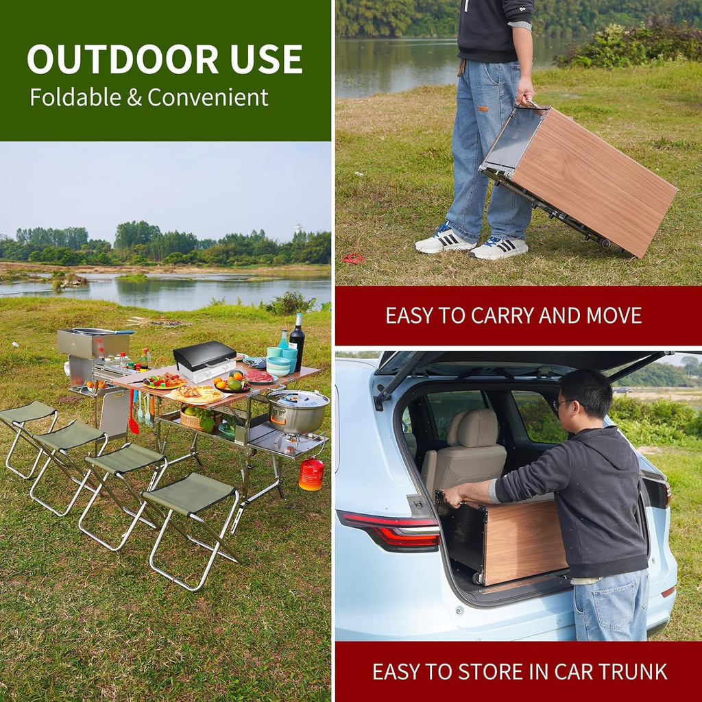 Portable Outdoor Folding Camping Stove Table