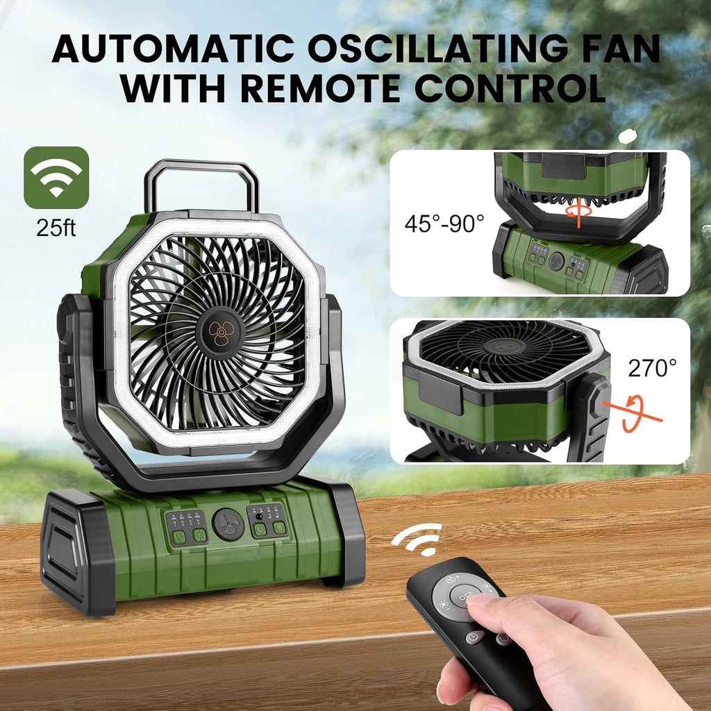 Portable Rechargeable Fan for Home, Office, and Camping