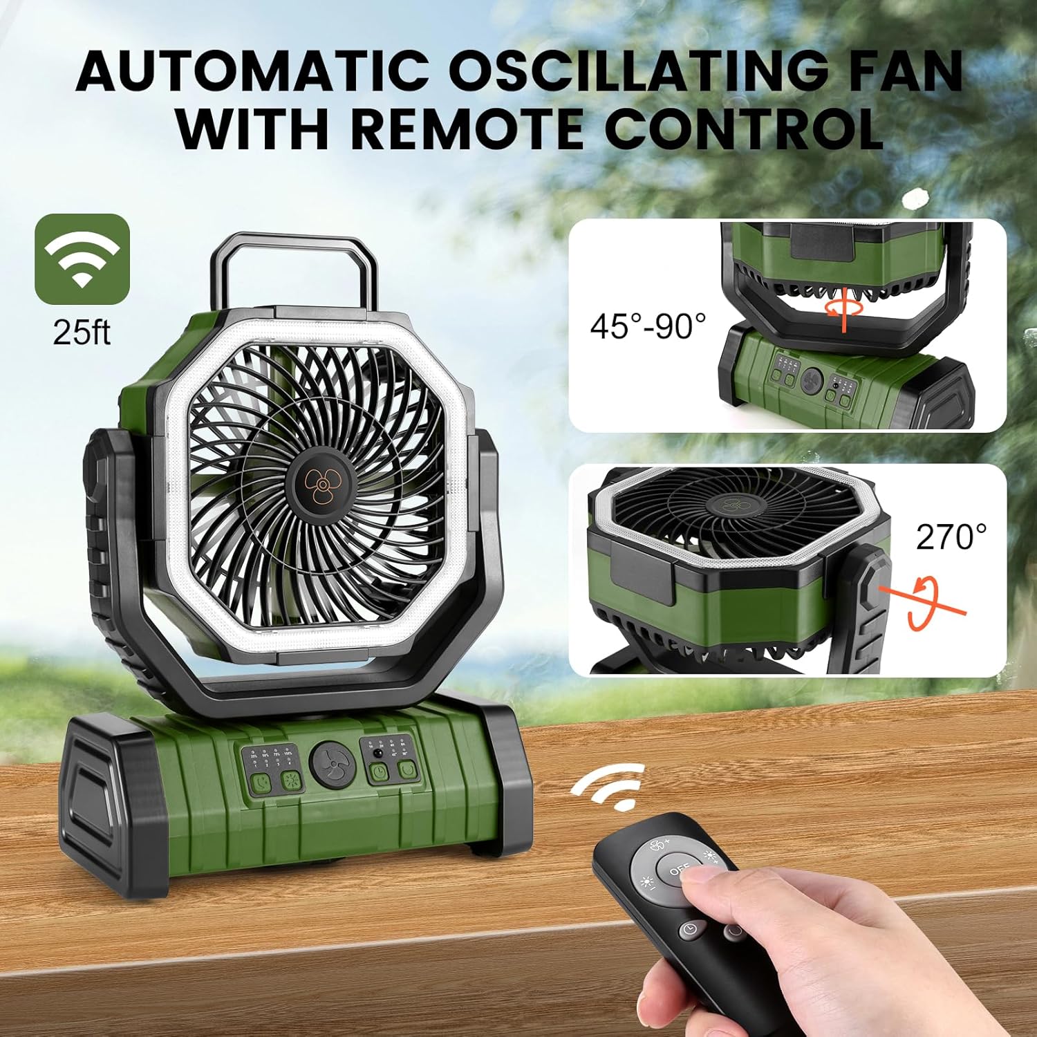 Portable Rechargeable Fan for Home, Office, and Camping