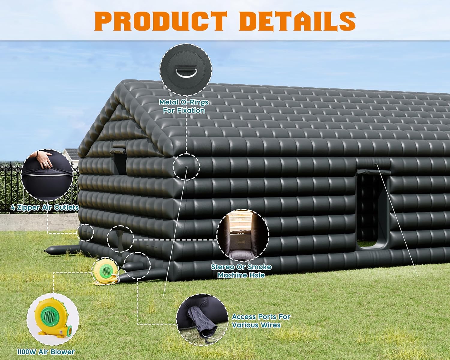 Inflatable Party Club Tent for Outdoor Events and Private Celebrations