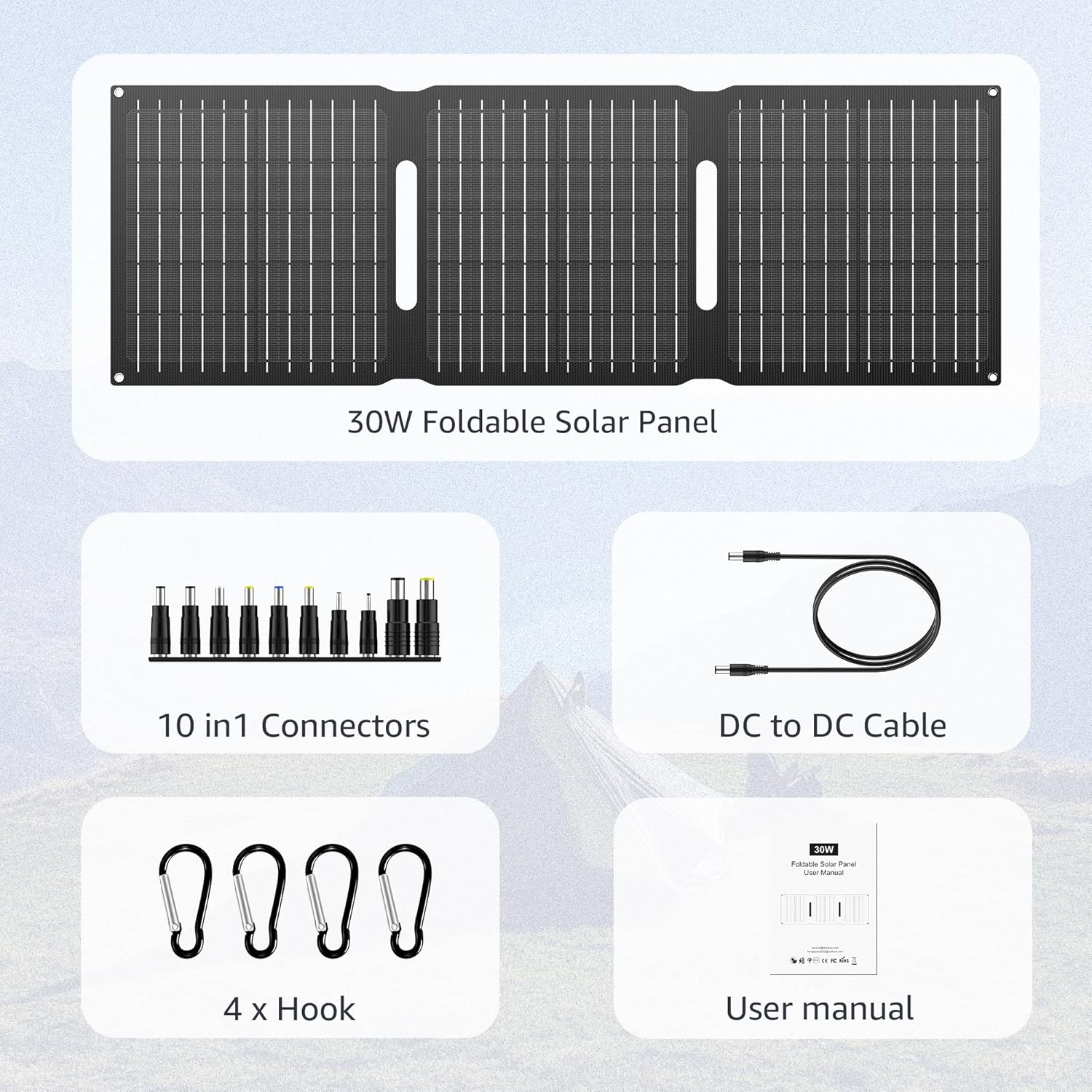 Foldable Portable Power Station with Multiple Outputs for Camping and Emergency Use