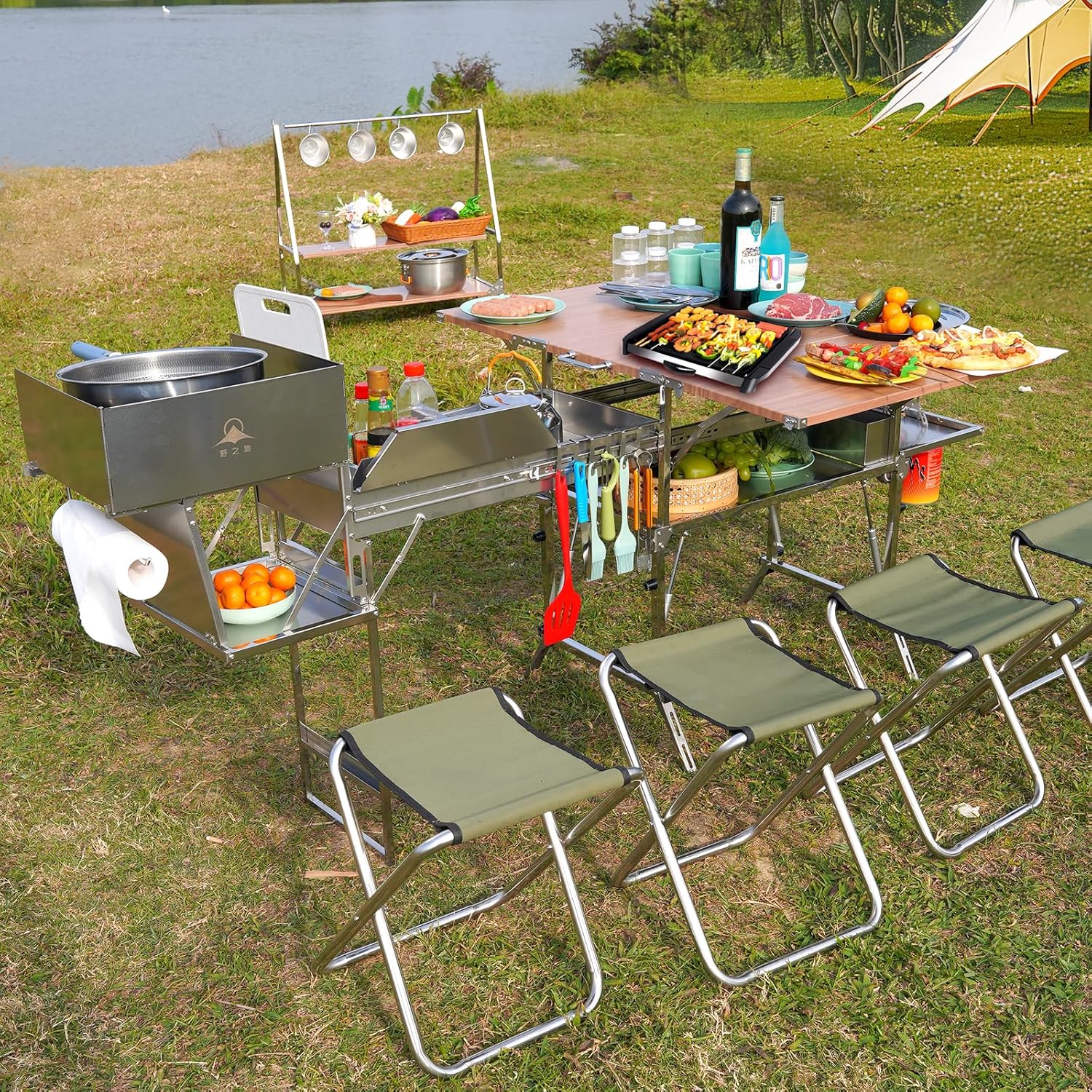 Portable Outdoor Folding Camping Stove Table